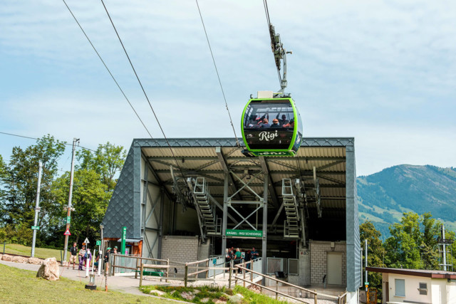 Die Talstation der Luftseilbahn Kräbel - Rigi Scheidegg