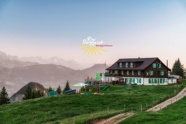 Berggasthaus Rigi Burggeist mit Logo