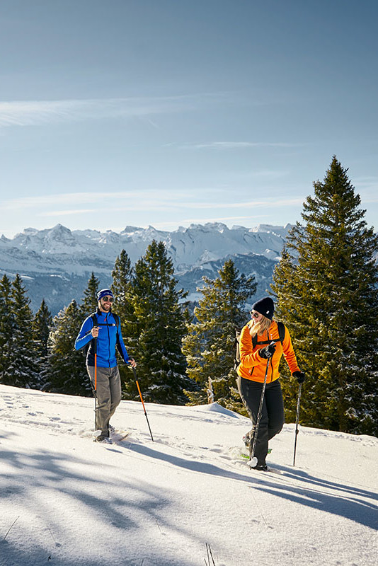 Schneeschuhlaufen auf der Rigi