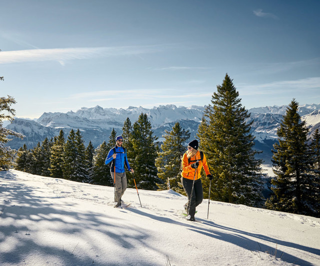 Schneeschuhlaufen auf der Rigi
