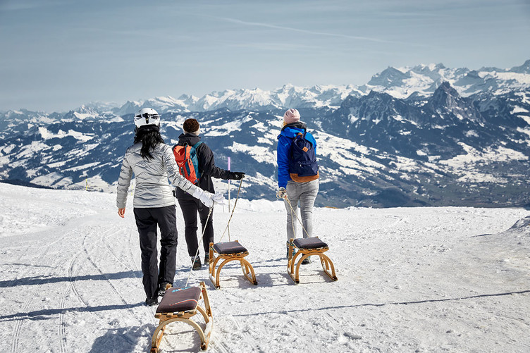 Schlitteln auf der Rigi