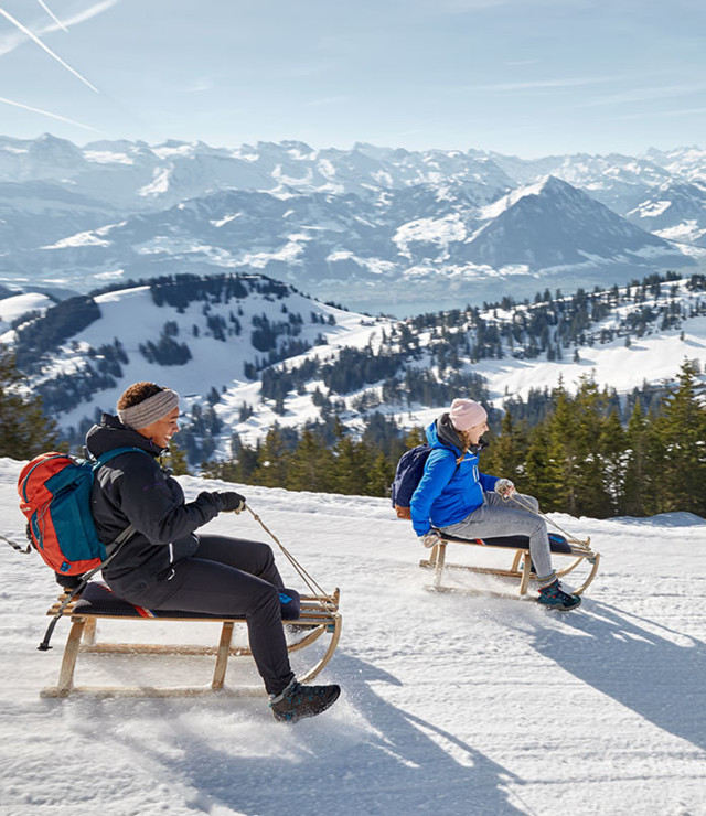 Schlitteln auf der Rigi