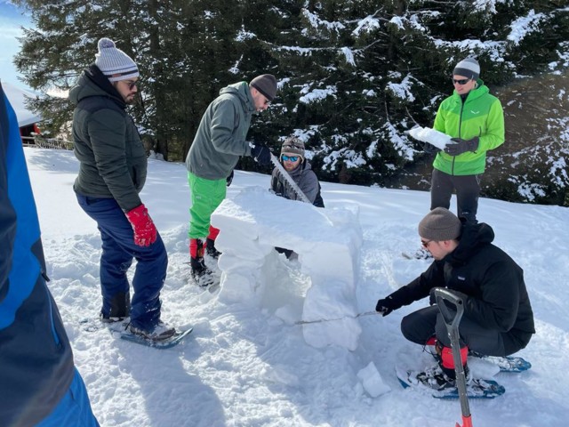 Schneeskulptur bauen