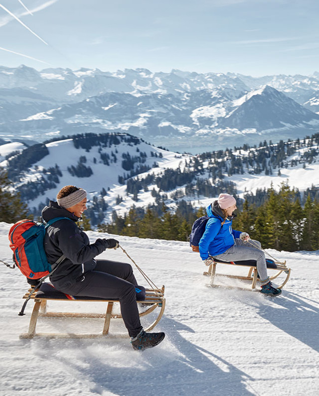 Schlitteln auf der Rigi