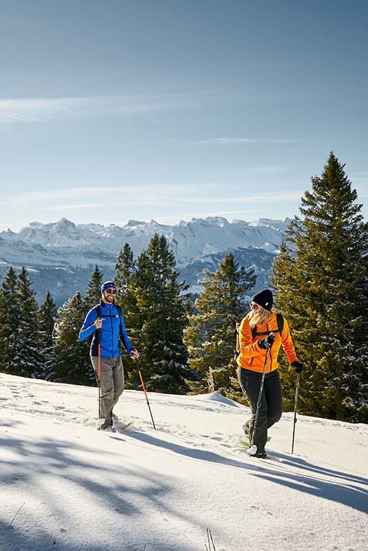 Schneeschuhlaufen auf der Rigi
